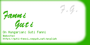 fanni guti business card
